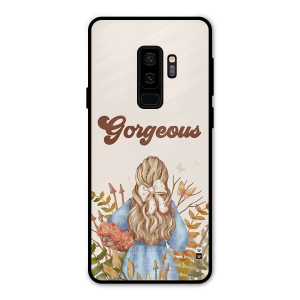 Gorgeous Girl Metal Back Case for Galaxy S9 Plus