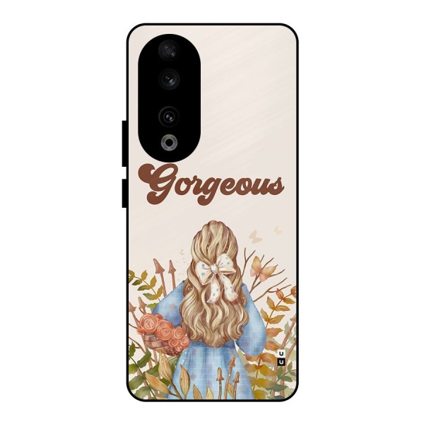 Gorgeous Girl Metal Back Case for Honor 90