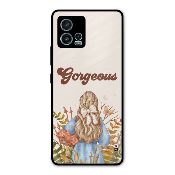 Gorgeous Girl Metal Back Case for Moto G72