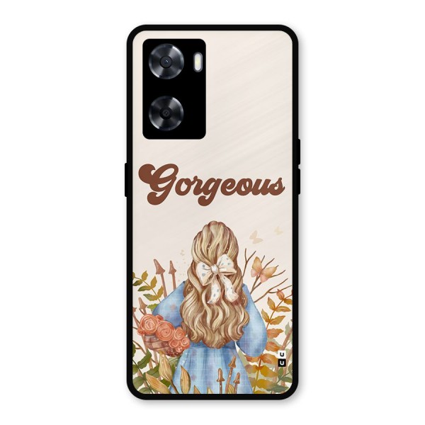 Gorgeous Girl Metal Back Case for Oppo A57 2022