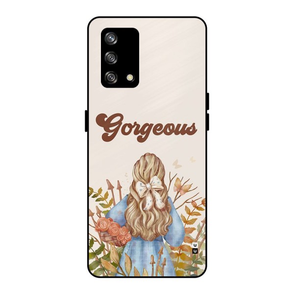 Gorgeous Girl Metal Back Case for Oppo F19s