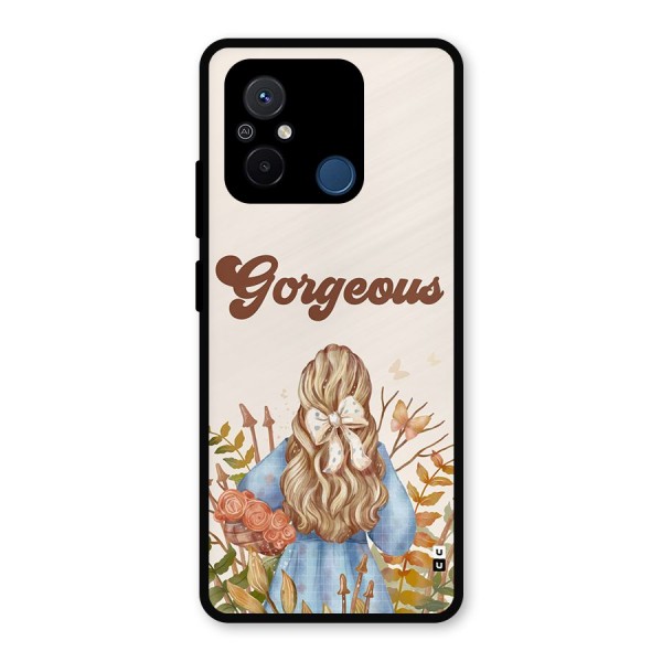 Gorgeous Girl Metal Back Case for Poco C55