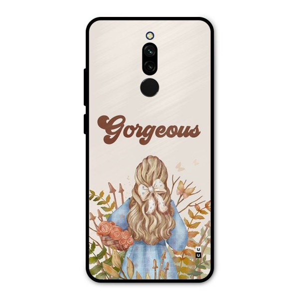 Gorgeous Girl Metal Back Case for Redmi 8