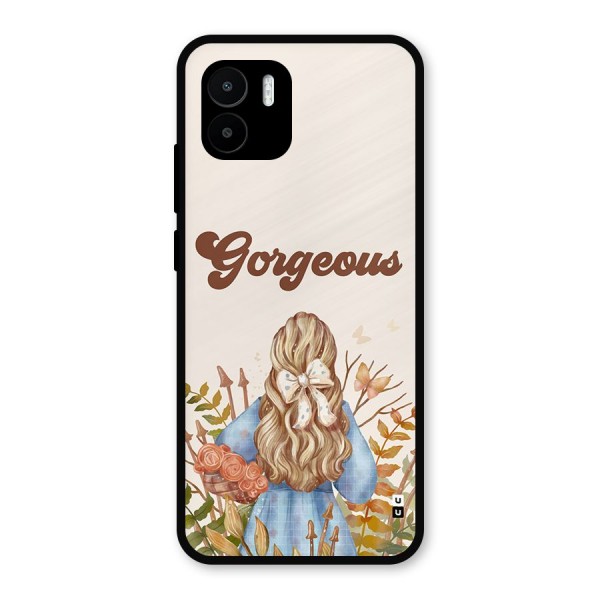 Gorgeous Girl Metal Back Case for Redmi A1