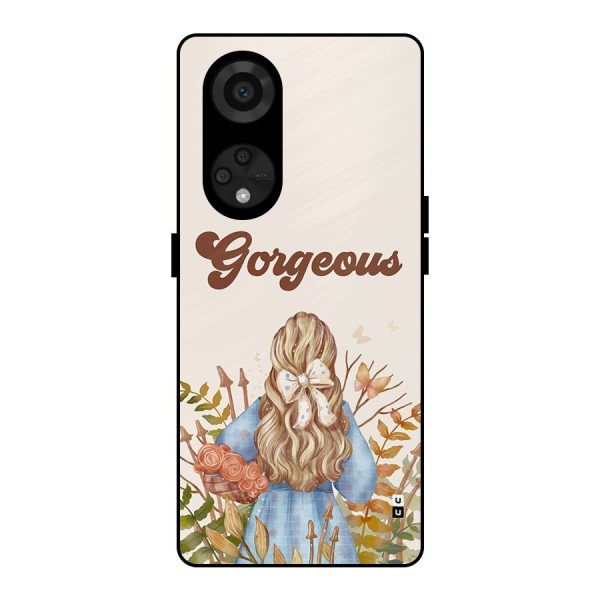 Gorgeous Girl Metal Back Case for Reno8 T 5G