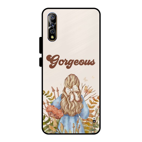 Gorgeous Girl Metal Back Case for Vivo S1