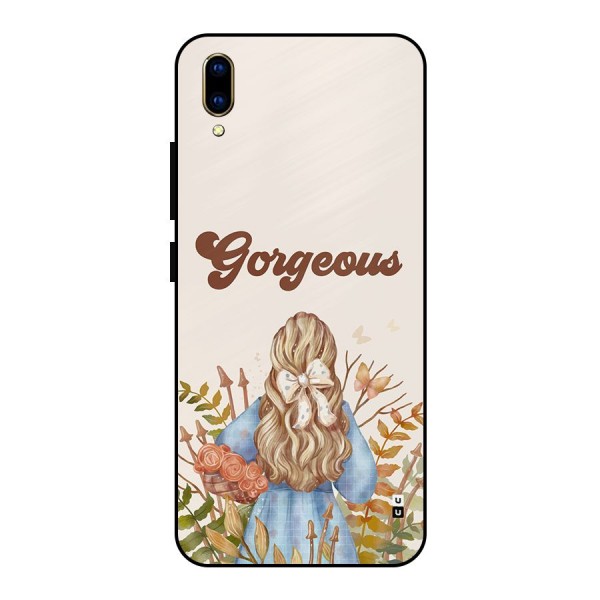 Gorgeous Girl Metal Back Case for Vivo V11 Pro