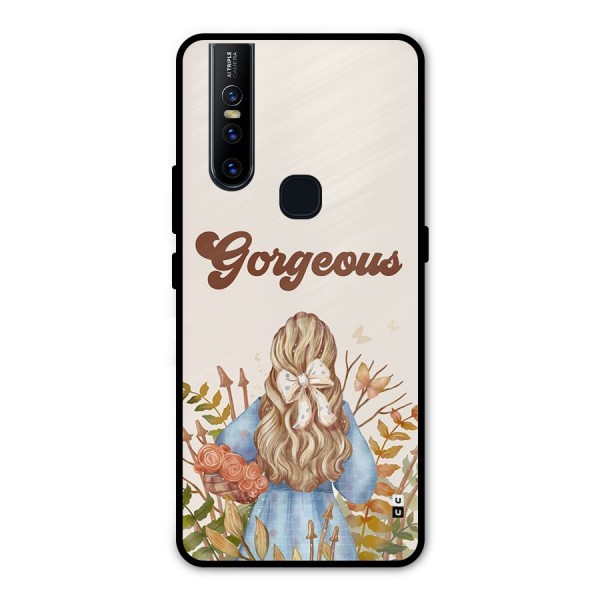 Gorgeous Girl Metal Back Case for Vivo V15