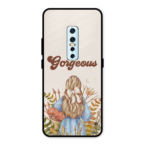 Gorgeous Girl Metal Back Case for Vivo V17 Pro