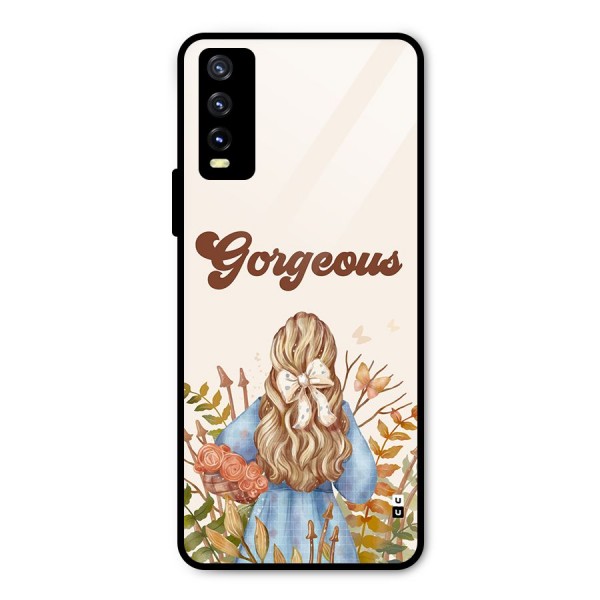 Gorgeous Girl Metal Back Case for Vivo Y20 2021