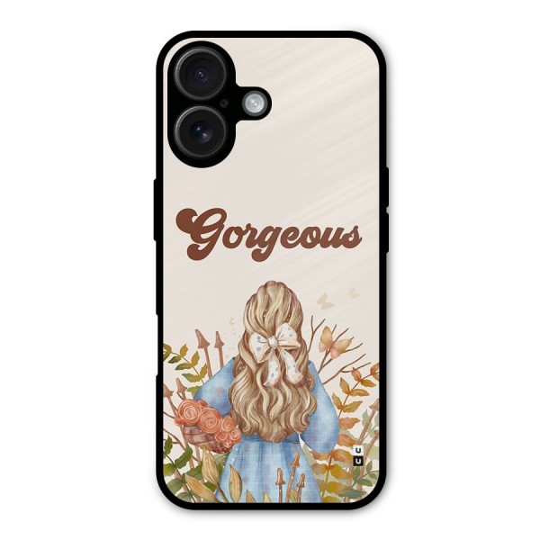 Gorgeous Girl Metal Back Case for iPhone 16