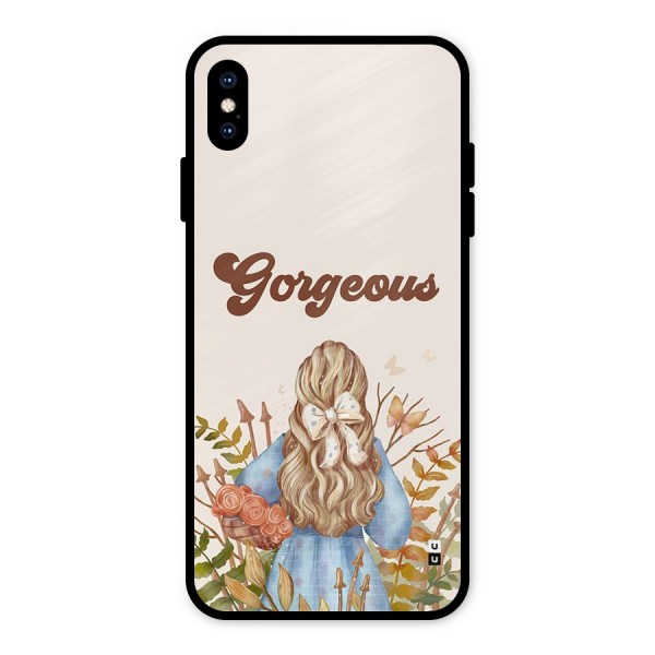 Gorgeous Girl Metal Back Case for iPhone XS Max