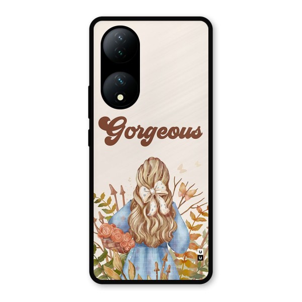 Gorgeous Girl Metal Back Case for iQOO Z7