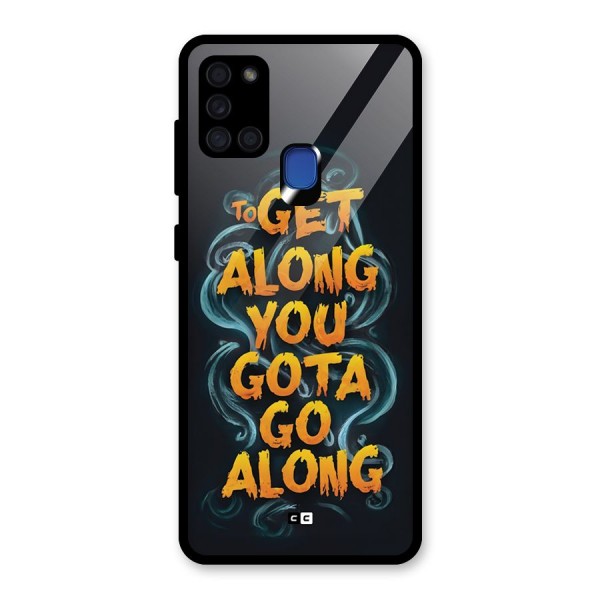 Gota Go Along Glass Back Case for Galaxy A21s