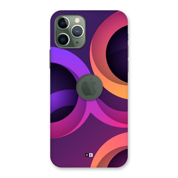 Gradient Rings Back Case for iPhone 11 Pro Logo Cut