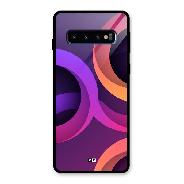 Gradient Rings Glass Back Case for Galaxy S10