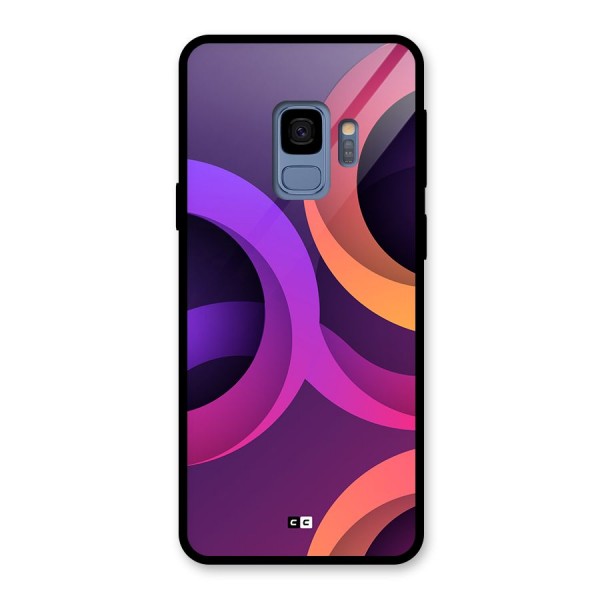 Gradient Rings Glass Back Case for Galaxy S9