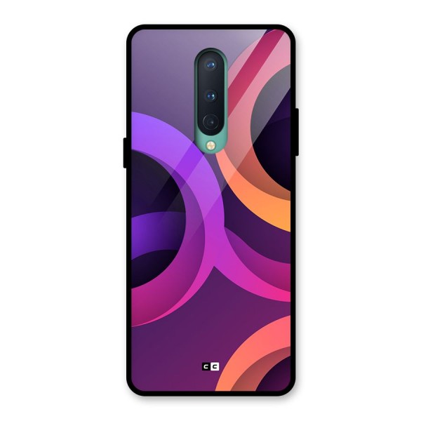 Gradient Rings Glass Back Case for OnePlus 8