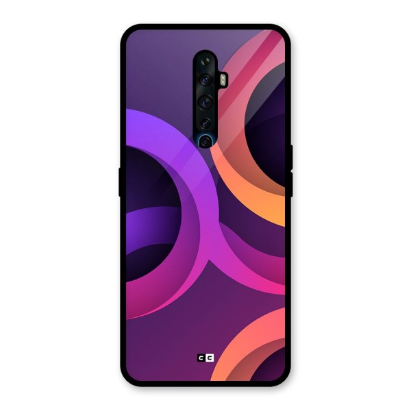 Gradient Rings Glass Back Case for Oppo Reno2 F