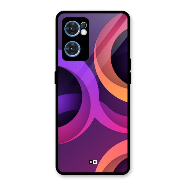 Gradient Rings Glass Back Case for Oppo Reno7 5G