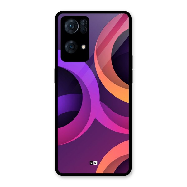 Gradient Rings Glass Back Case for Oppo Reno7 Pro 5G