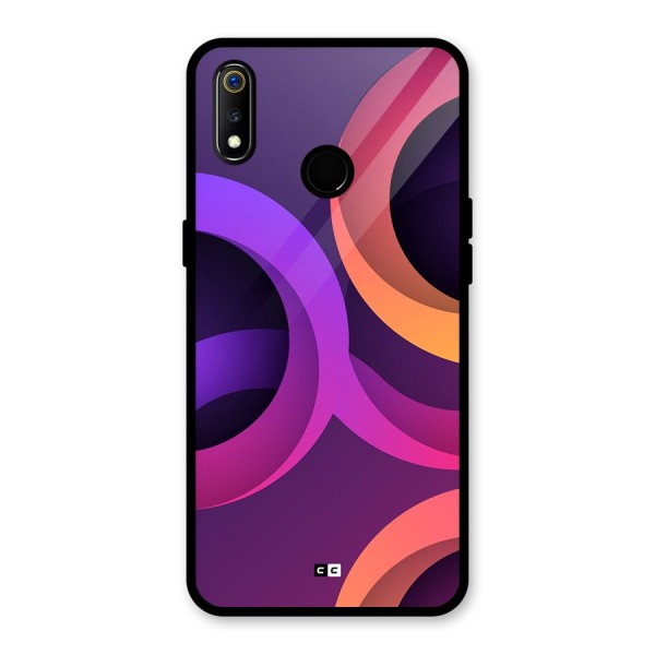 Gradient Rings Glass Back Case for Realme 3i