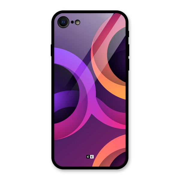 Gradient Rings Glass Back Case for iPhone 8