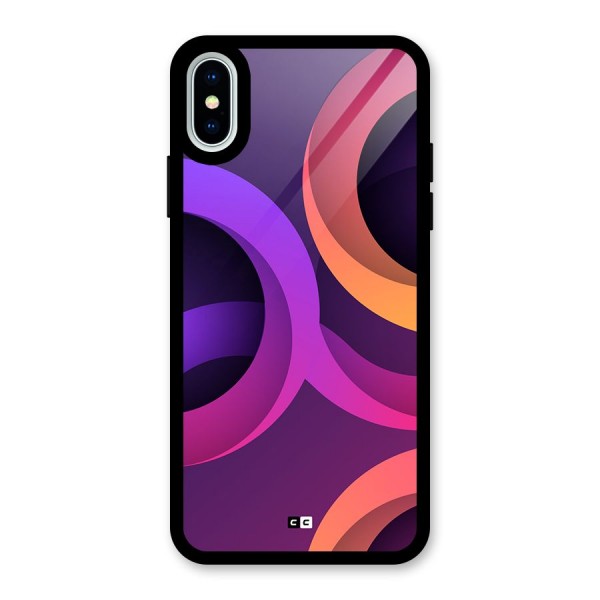 Gradient Rings Glass Back Case for iPhone X