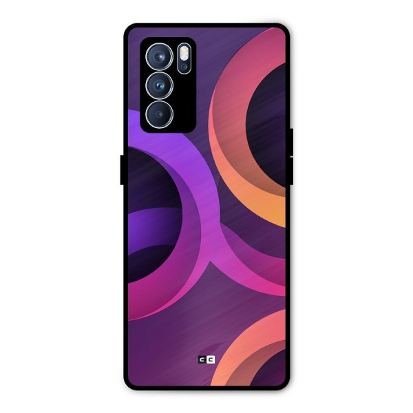 Gradient Rings Metal Back Case for Oppo Reno6 Pro 5G