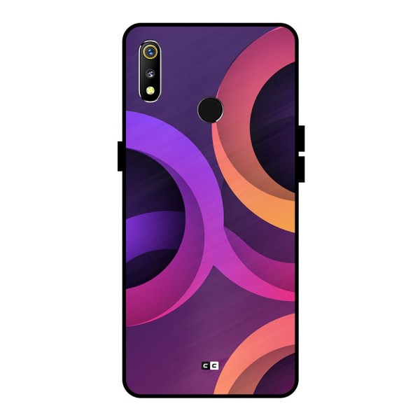 Gradient Rings Metal Back Case for Realme 3