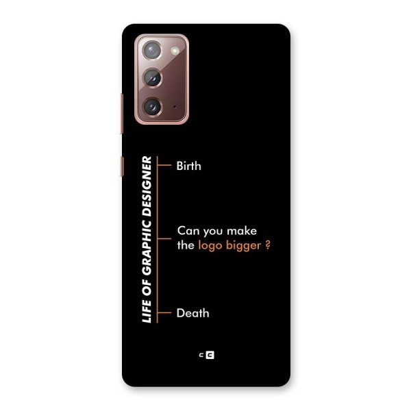 Graphic Designer Life Back Case for Galaxy Note 20