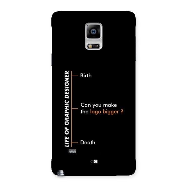 Graphic Designer Life Back Case for Galaxy Note 4