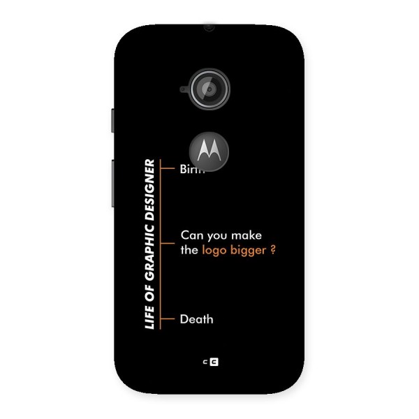 Graphic Designer Life Back Case for Moto E 2nd Gen