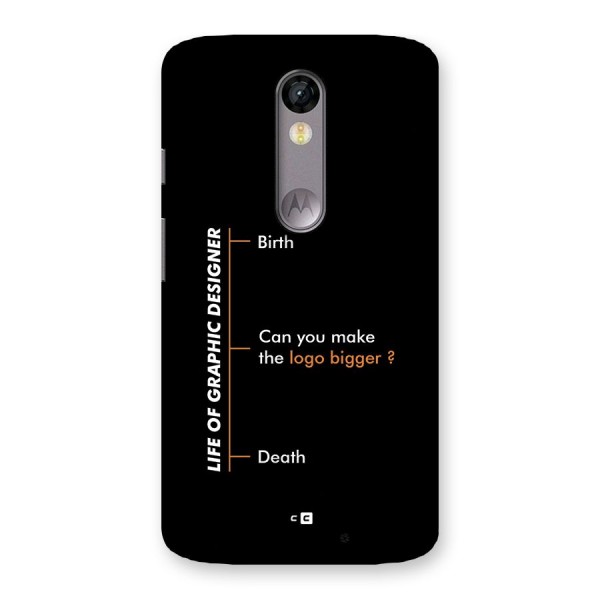 Graphic Designer Life Back Case for Moto X Force