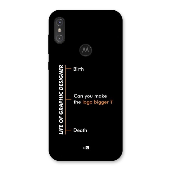 Graphic Designer Life Back Case for Motorola One Power