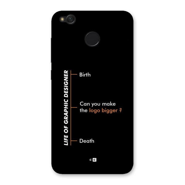 Graphic Designer Life Back Case for Redmi 4