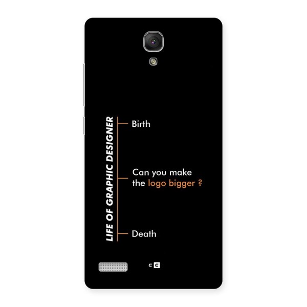 Graphic Designer Life Back Case for Redmi Note