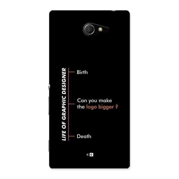 Graphic Designer Life Back Case for Xperia M2