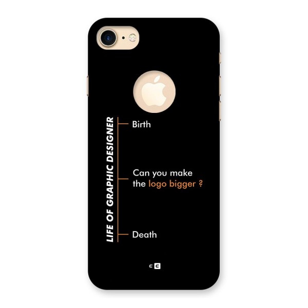 Graphic Designer Life Back Case for iPhone 8 Logo Cut