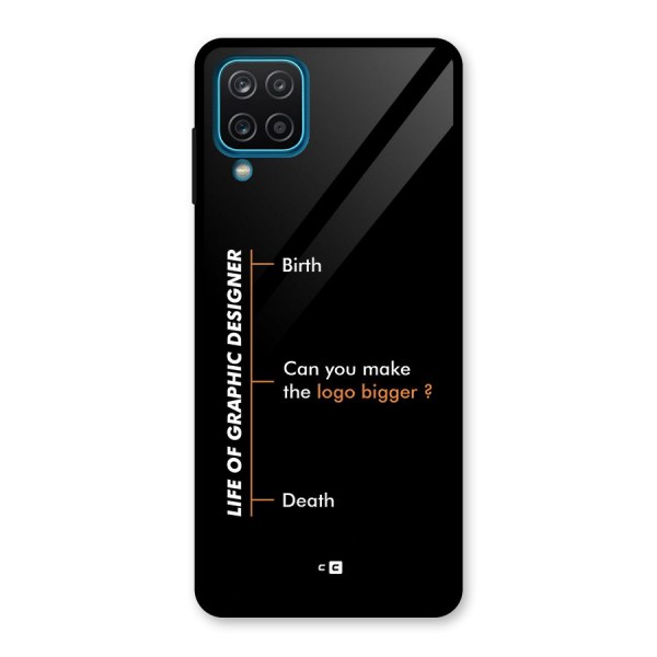 Graphic Designer Life Glass Back Case for Galaxy A12