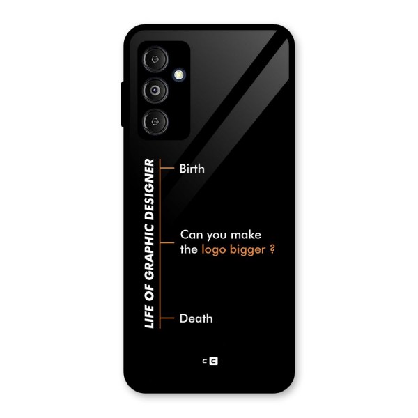 Graphic Designer Life Glass Back Case for Galaxy M14 5G