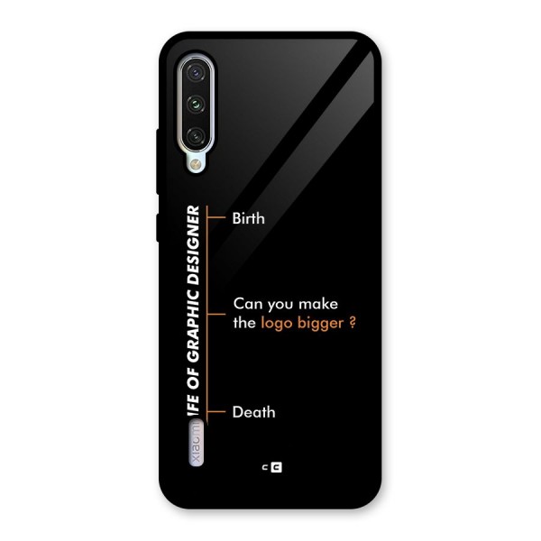 Graphic Designer Life Glass Back Case for Mi A3