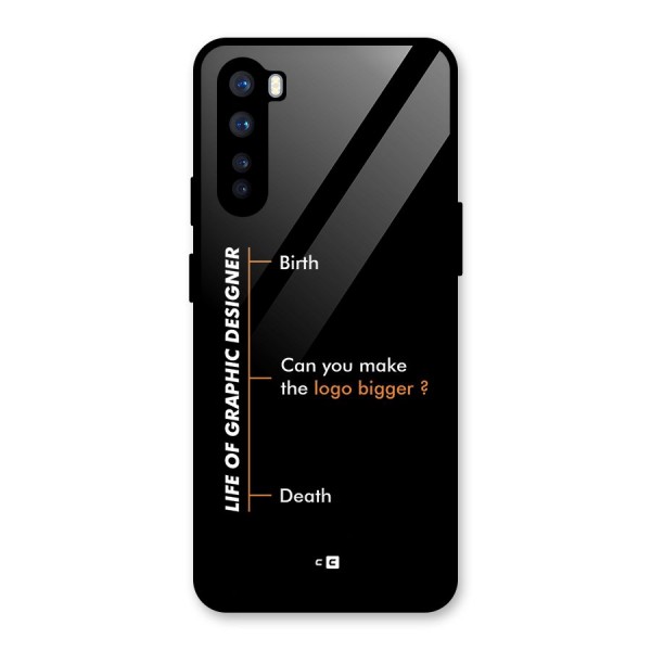 Graphic Designer Life Glass Back Case for OnePlus Nord