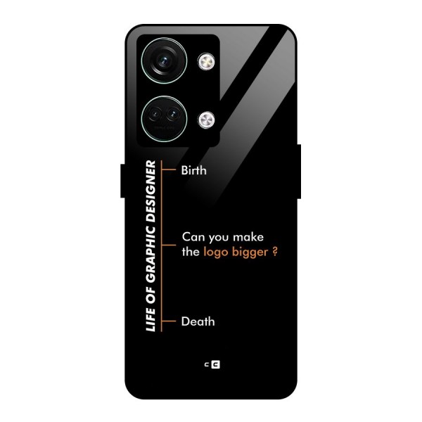 Graphic Designer Life Glass Back Case for Oneplus Nord 3