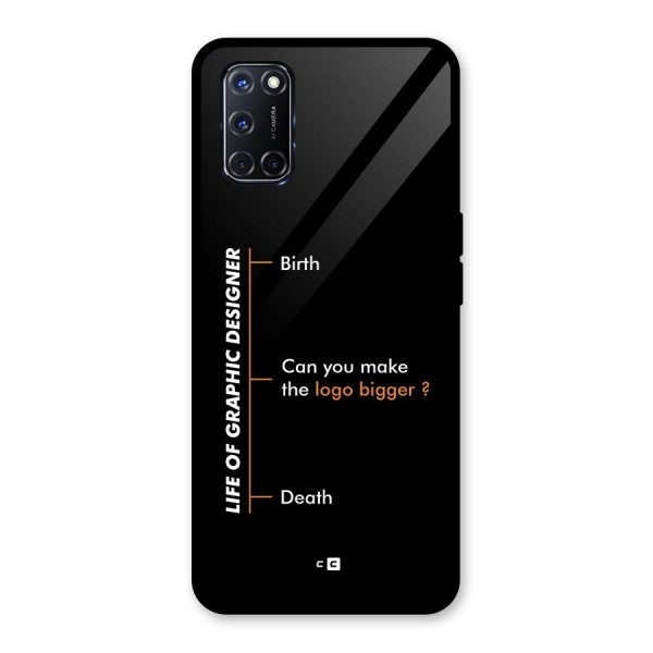 Graphic Designer Life Glass Back Case for Oppo A52