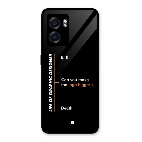 Graphic Designer Life Glass Back Case for Oppo K10 (5G)