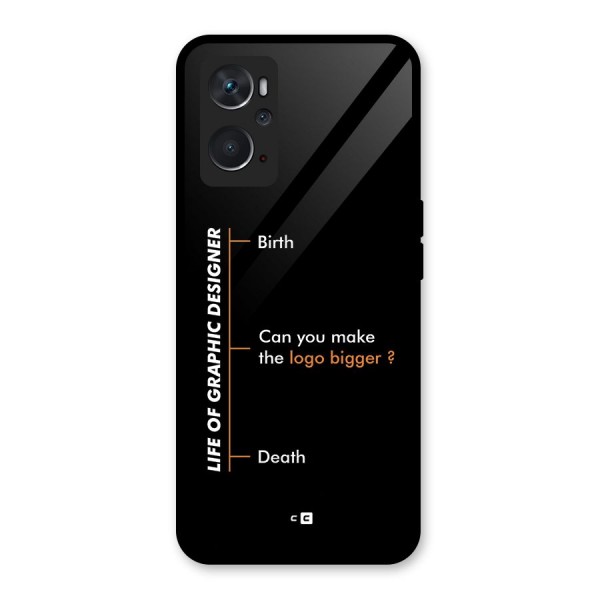 Graphic Designer Life Glass Back Case for Oppo K10 4G