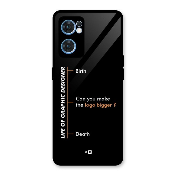 Graphic Designer Life Glass Back Case for Oppo Reno7 5G