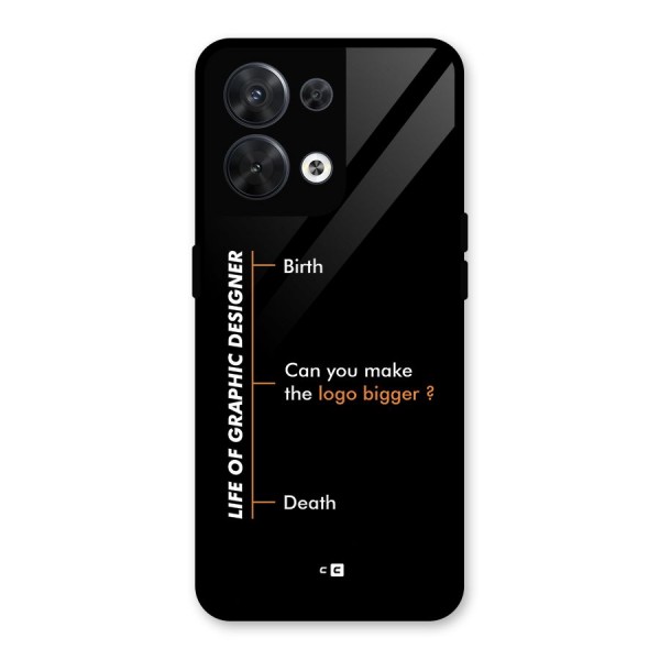 Graphic Designer Life Glass Back Case for Oppo Reno8 5G