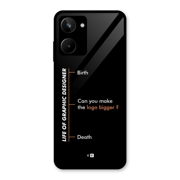 Graphic Designer Life Glass Back Case for Realme 10